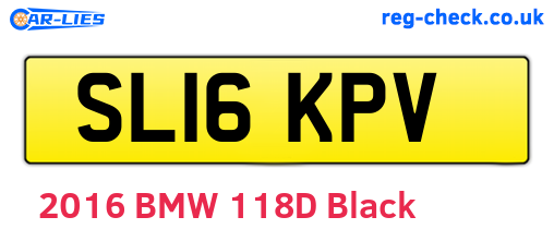 SL16KPV are the vehicle registration plates.