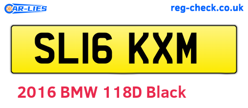 SL16KXM are the vehicle registration plates.