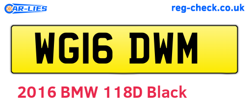 WG16DWM are the vehicle registration plates.