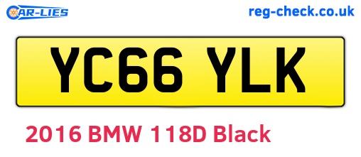 YC66YLK are the vehicle registration plates.