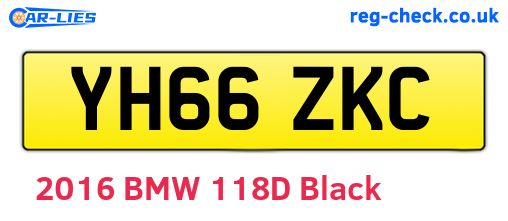 YH66ZKC are the vehicle registration plates.