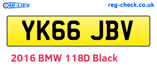 YK66JBV are the vehicle registration plates.