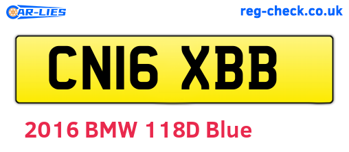 CN16XBB are the vehicle registration plates.