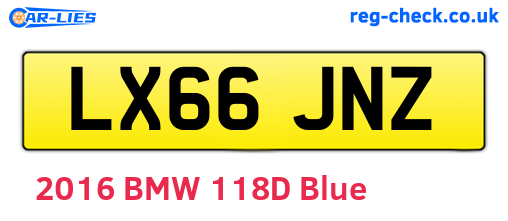 LX66JNZ are the vehicle registration plates.