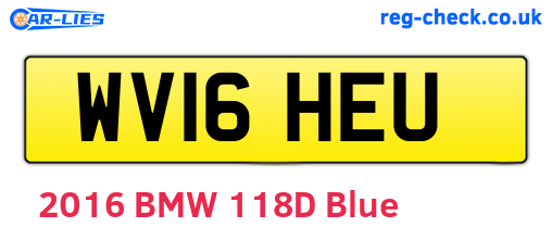 WV16HEU are the vehicle registration plates.