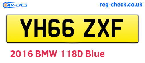 YH66ZXF are the vehicle registration plates.