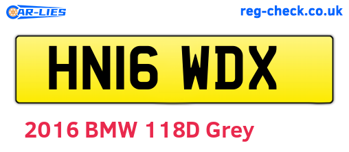 HN16WDX are the vehicle registration plates.
