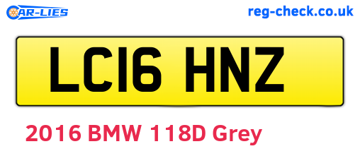 LC16HNZ are the vehicle registration plates.