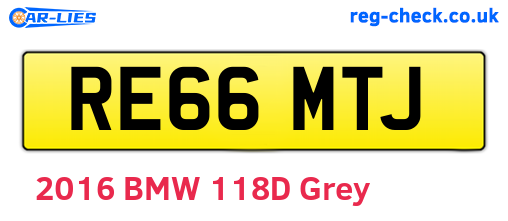 RE66MTJ are the vehicle registration plates.