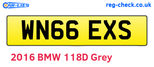 WN66EXS are the vehicle registration plates.