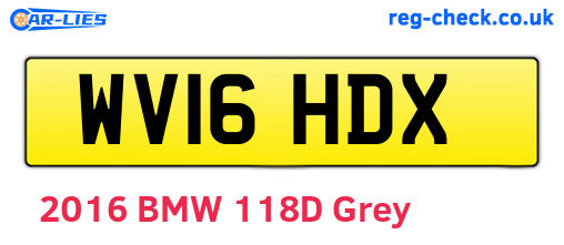 WV16HDX are the vehicle registration plates.