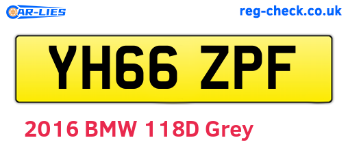 YH66ZPF are the vehicle registration plates.