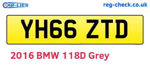 YH66ZTD are the vehicle registration plates.
