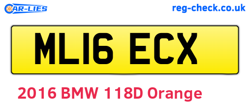 ML16ECX are the vehicle registration plates.
