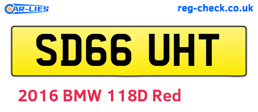 SD66UHT are the vehicle registration plates.