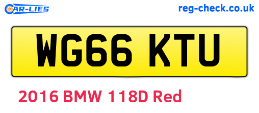 WG66KTU are the vehicle registration plates.