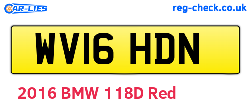 WV16HDN are the vehicle registration plates.