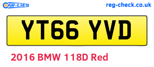 YT66YVD are the vehicle registration plates.