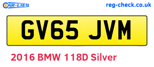 GV65JVM are the vehicle registration plates.