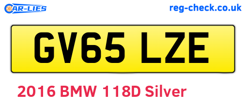 GV65LZE are the vehicle registration plates.