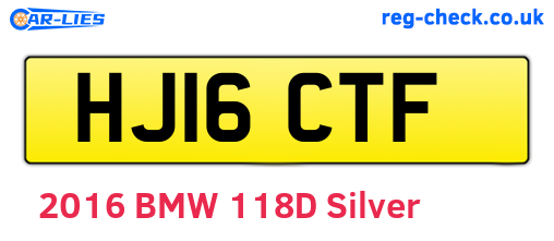 HJ16CTF are the vehicle registration plates.