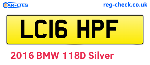 LC16HPF are the vehicle registration plates.