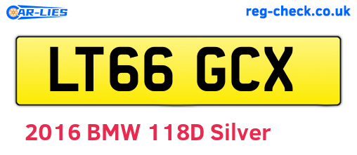 LT66GCX are the vehicle registration plates.
