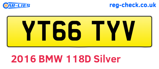 YT66TYV are the vehicle registration plates.