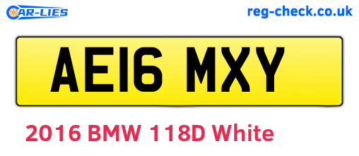 AE16MXY are the vehicle registration plates.