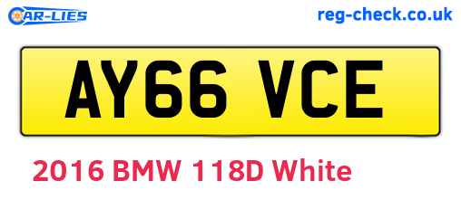 AY66VCE are the vehicle registration plates.