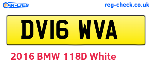 DV16WVA are the vehicle registration plates.