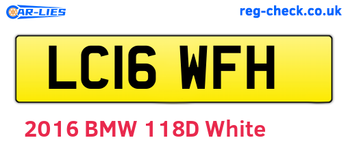LC16WFH are the vehicle registration plates.