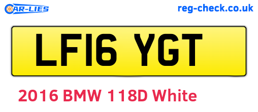 LF16YGT are the vehicle registration plates.