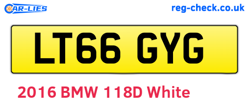 LT66GYG are the vehicle registration plates.