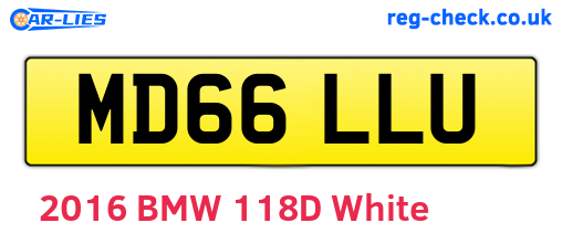 MD66LLU are the vehicle registration plates.