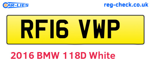 RF16VWP are the vehicle registration plates.