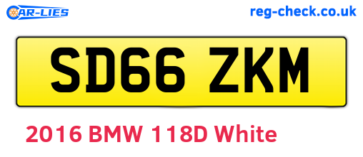 SD66ZKM are the vehicle registration plates.