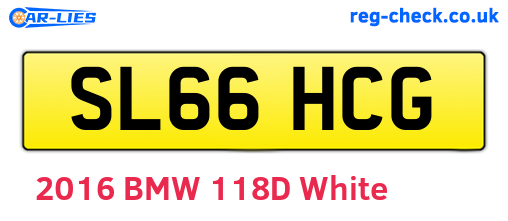 SL66HCG are the vehicle registration plates.