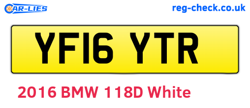 YF16YTR are the vehicle registration plates.