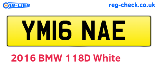 YM16NAE are the vehicle registration plates.