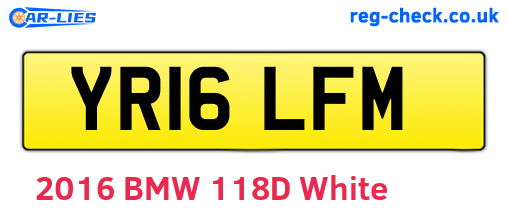YR16LFM are the vehicle registration plates.