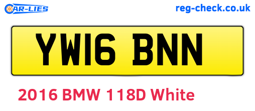 YW16BNN are the vehicle registration plates.