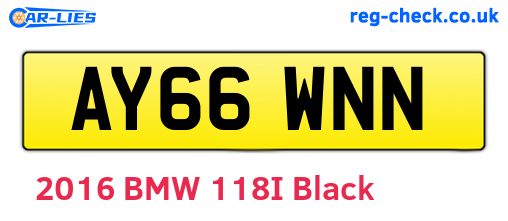 AY66WNN are the vehicle registration plates.
