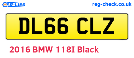 DL66CLZ are the vehicle registration plates.