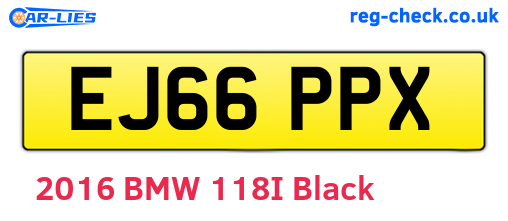 EJ66PPX are the vehicle registration plates.