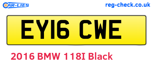 EY16CWE are the vehicle registration plates.