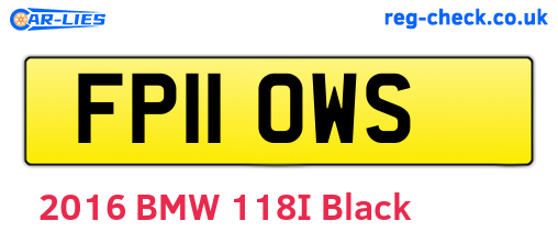 FP11OWS are the vehicle registration plates.
