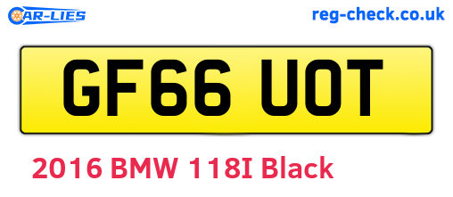 GF66UOT are the vehicle registration plates.
