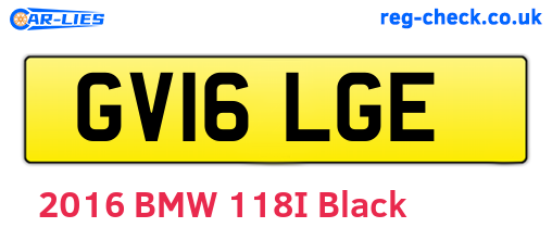 GV16LGE are the vehicle registration plates.