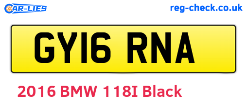 GY16RNA are the vehicle registration plates.